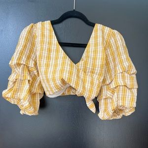 Majorelle open back cropped top- super cute and perfect for summer!